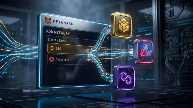 MetaMask'a Ağ Ekleme Rehberi: BSC, Avalanche, Polygon, Base