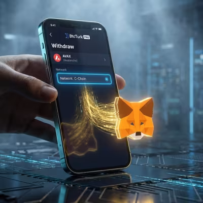 BtcTurk PRO'dan MetaMask'a Avalanche (AVAX) Gönderme