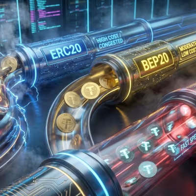 USDT (Tether) Hangi Ağda Saklanmalı? TRC20 vs ERC20 vs BEP20