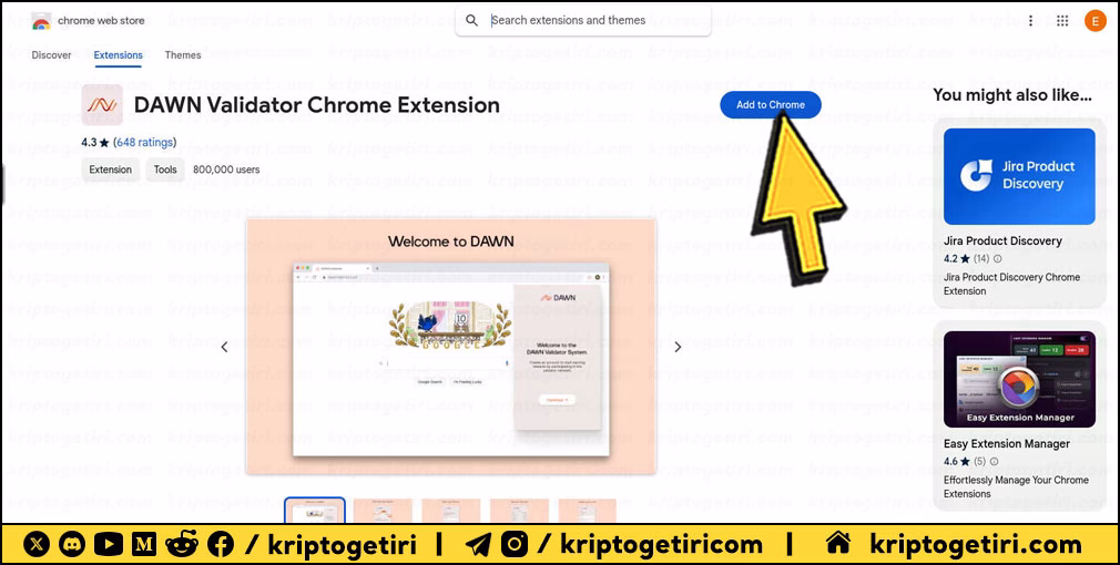 DAWN Validator chrome