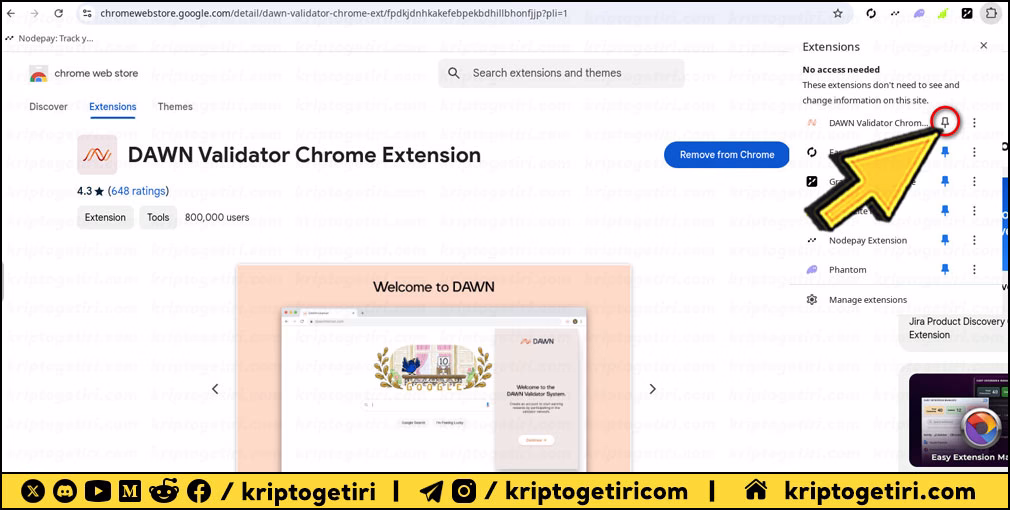 DAWN Validator eklentisi kurulum