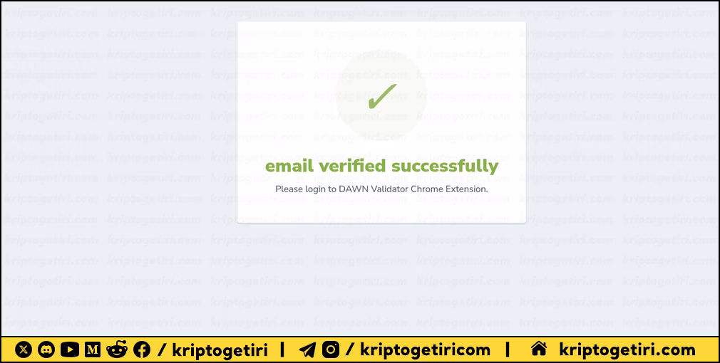 DAWN Validator e posta doğrulama