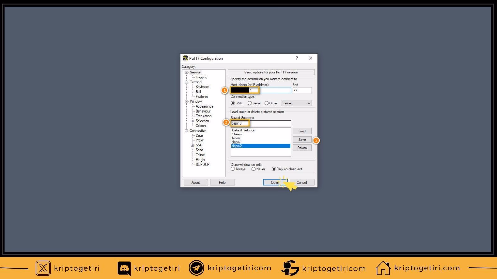 hetzner server oluşturma, putty