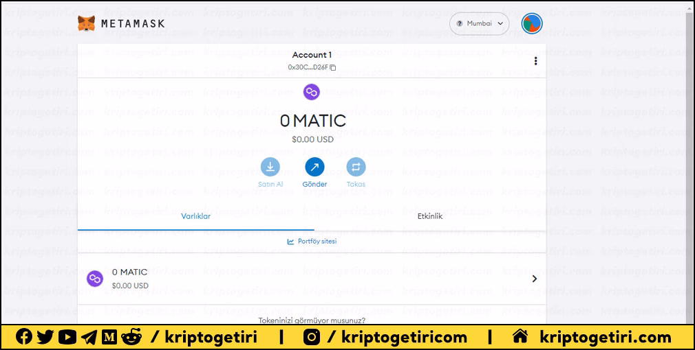 mumbai testnet ağı