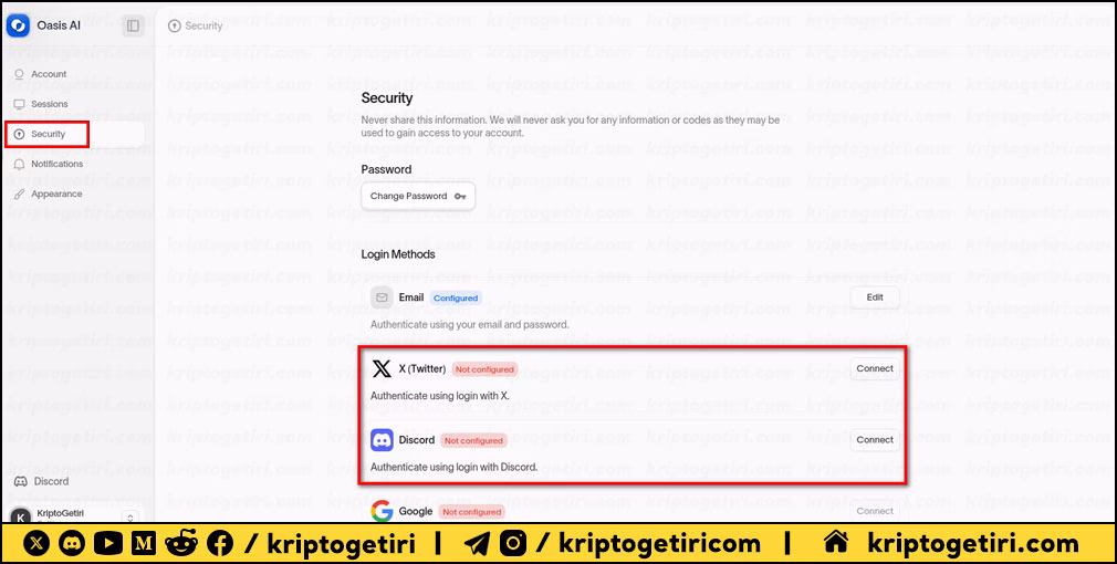 Oasis Kurulum Rehberi 10