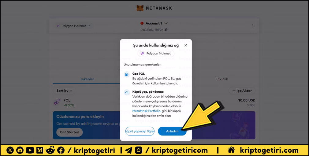 polygon ağına ge&ccedil;me