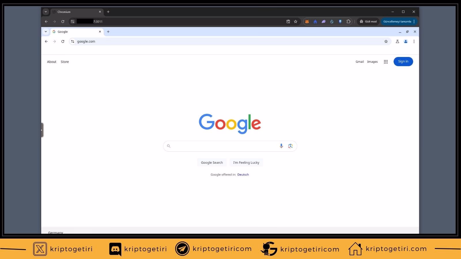 chromium tarayıcısı