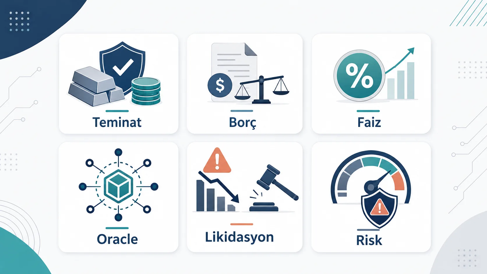 DeFi lending protokolünde teminat ve likidasyon akışı