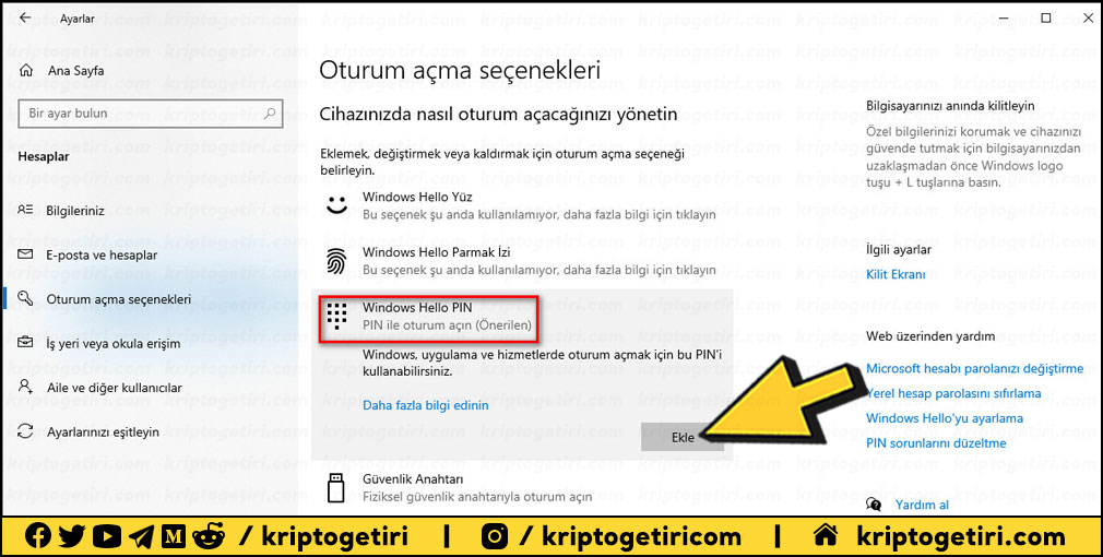 Windows Hello Pin