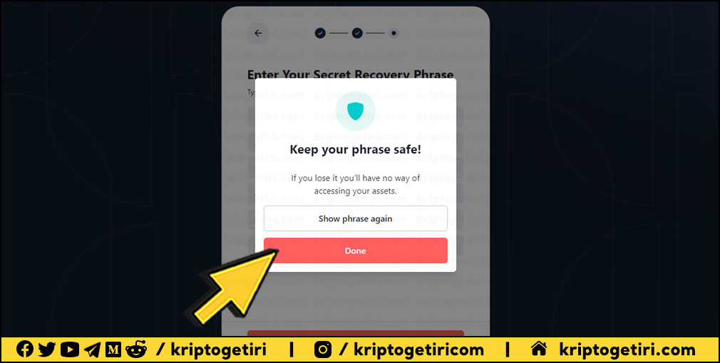 keep your phrase safe