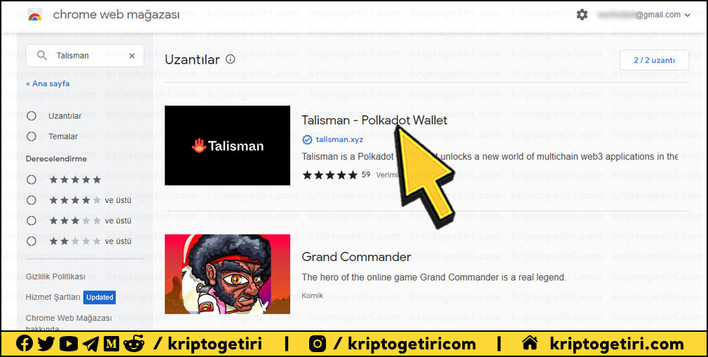 talisman wallet