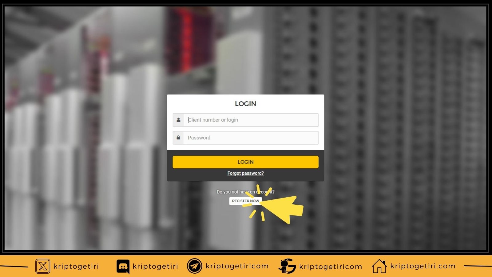Hetzner login sayfası