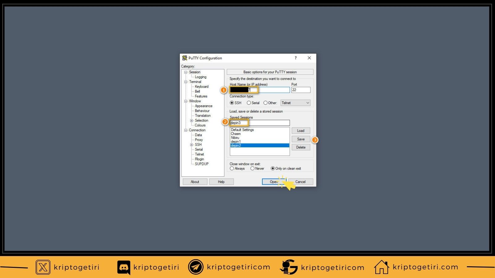 hetzner server oluşturma, putty